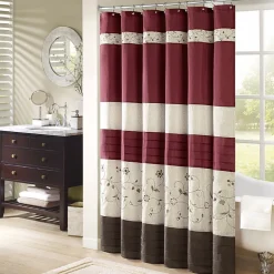 Madison Park Belle Embroidered Shower Curtain