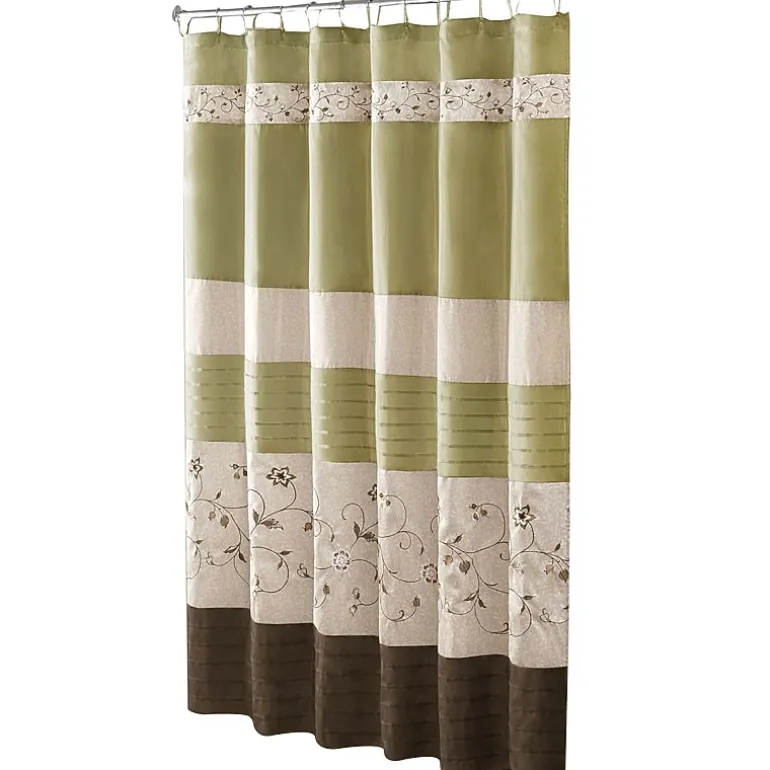 Madison Park Belle Embroidered Shower Curtain