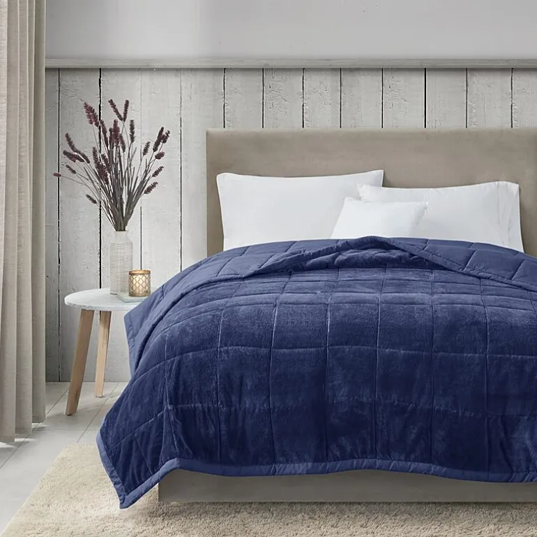 Madison Park Campbell Reversible Plush To Microfiber Temperature Regulating Down Alternative Blanket