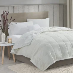 Madison Park Campbell Reversible Plush To Microfiber Temperature Regulating Down Alternative Blanket