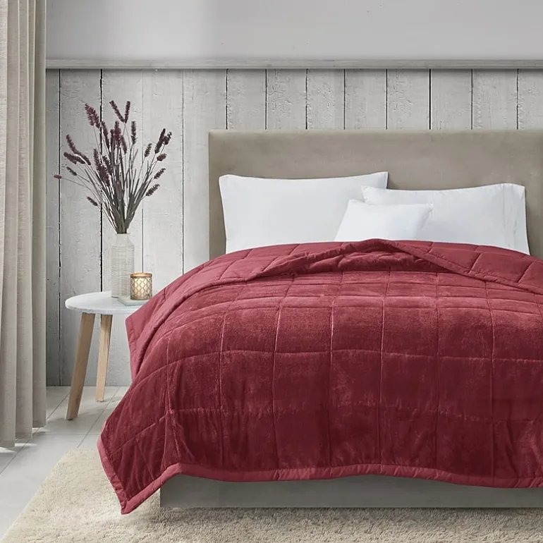 Madison Park Campbell Reversible Plush To Microfiber Temperature Regulating Down Alternative Blanket