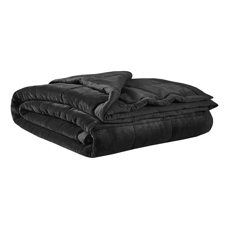 Madison Park Campbell Reversible Plush To Microfiber Temperature Regulating Down Alternative Blanket