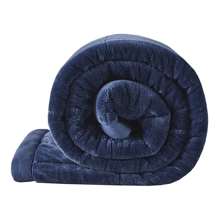 Madison Park Campbell Reversible Plush To Microfiber Temperature Regulating Down Alternative Blanket