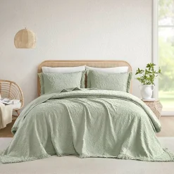 Madison Park Esme Floral Tufting Chenille 3-pc. Easy Care Bedspread Set