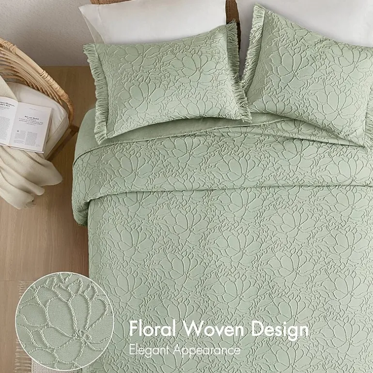 Madison Park Esme Floral Tufting Chenille 3-pc. Easy Care Bedspread Set