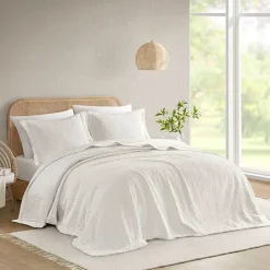 Madison Park Esme Floral Tufting Chenille 3-pc. Easy Care Bedspread Set