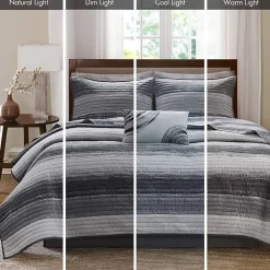Madison Park Essentials Barret Quilt Set with Cotton Bed Sheets