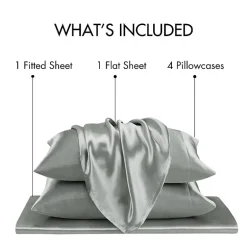 Madison Park Essentials Solid Satin 6-pc. Sheet Set