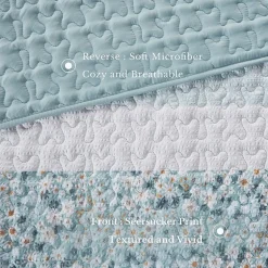 Madison Park Evian Seersucker 4-pc. Hypoallergenic Quilt Set