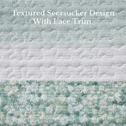 Madison Park Evian Seersucker 4-pc. Hypoallergenic Quilt Set