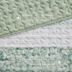 Madison Park Evian Seersucker 4-pc. Hypoallergenic Quilt Set