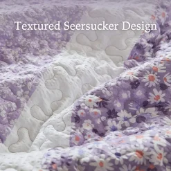 Madison Park Evian Seersucker 4-pc. Hypoallergenic Quilt Set
