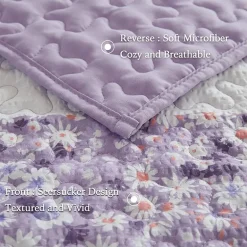 Madison Park Evian Seersucker 4-pc. Hypoallergenic Quilt Set