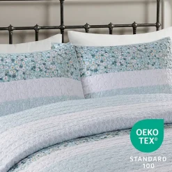Madison Park Evian Seersucker 4-pc. Hypoallergenic Quilt Set