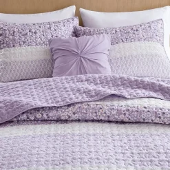 Madison Park Evian Seersucker 4-pc. Hypoallergenic Quilt Set