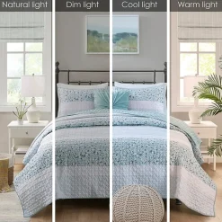 Madison Park Evian Seersucker 4-pc. Hypoallergenic Quilt Set
