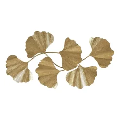 Madison Park Faye Gold Foil Ginkgo Leaf Metal Wall Art