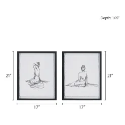 Madison Park Feminine Figures 2-pc. Framed Wall Art Set