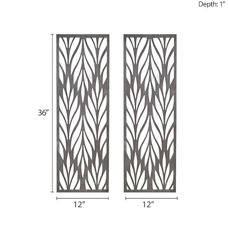 Madison Park Florian Carved Panel Décor 2-pc. Wall Art Set