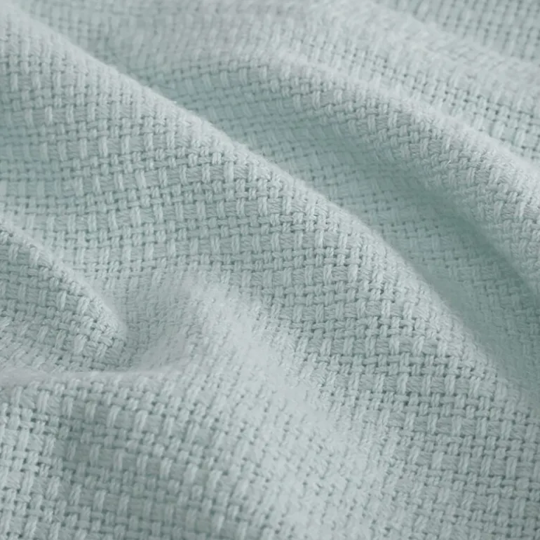 Madison Park Freshspun Basketweave 100% Cotton Blanket