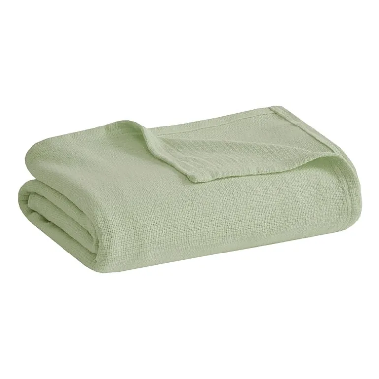 Madison Park Freshspun Basketweave 100% Cotton Blanket