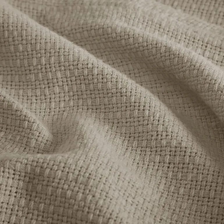 Madison Park Freshspun Basketweave 100% Cotton Blanket