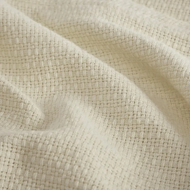 Madison Park Freshspun Basketweave 100% Cotton Blanket