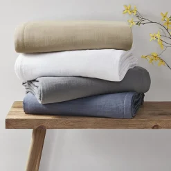 Madison Park Gauze 100% Cotton Lightweight Blanket