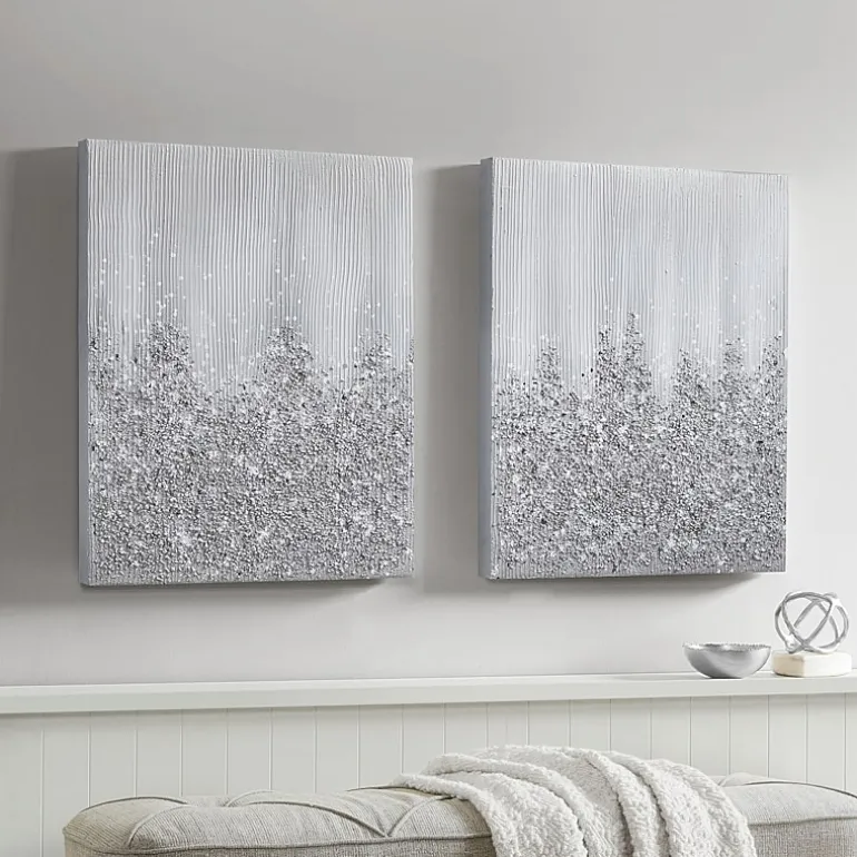 Madison Park Glimmer Heavily Embellished 2pc Set Canvas Art