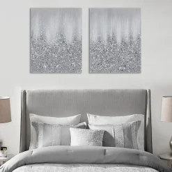 Madison Park Glimmer Heavily Embellished 2pc Set Canvas Art