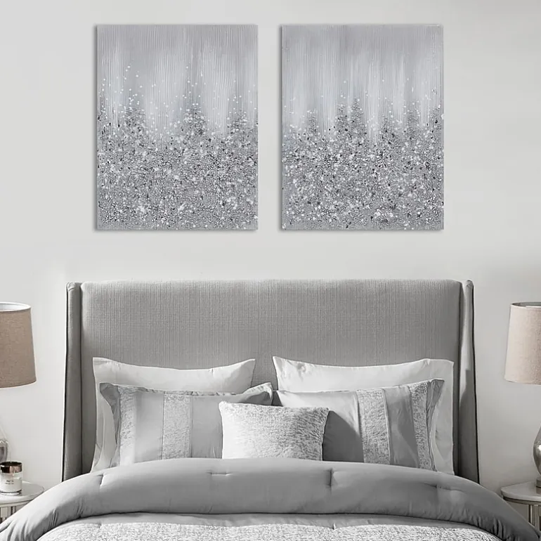 Madison Park Glimmer Heavily Embellished 2pc Set Canvas Art