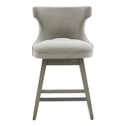 Madison Park Janet Counter Height Upholstered Swivel Bar Stool