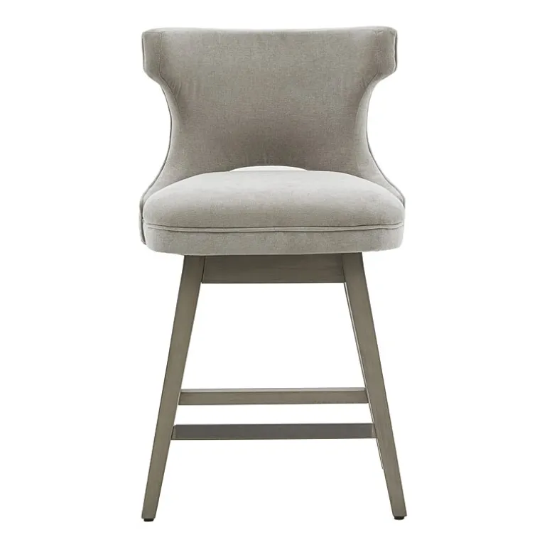 Madison Park Janet Counter Height Upholstered Swivel Bar Stool