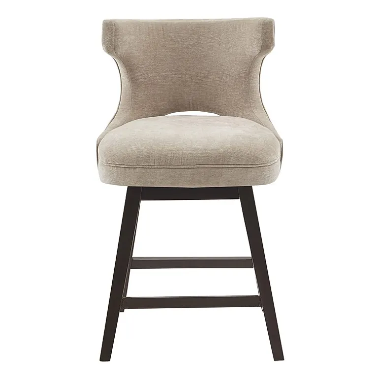 Madison Park Janet Counter Height Upholstered Swivel Bar Stool