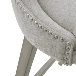 Madison Park Janet Counter Height Upholstered Swivel Bar Stool