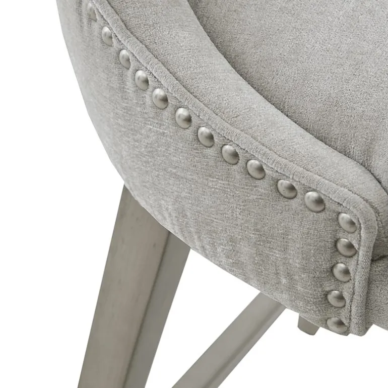 Madison Park Janet Counter Height Upholstered Swivel Bar Stool