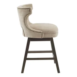 Madison Park Janet Counter Height Upholstered Swivel Bar Stool