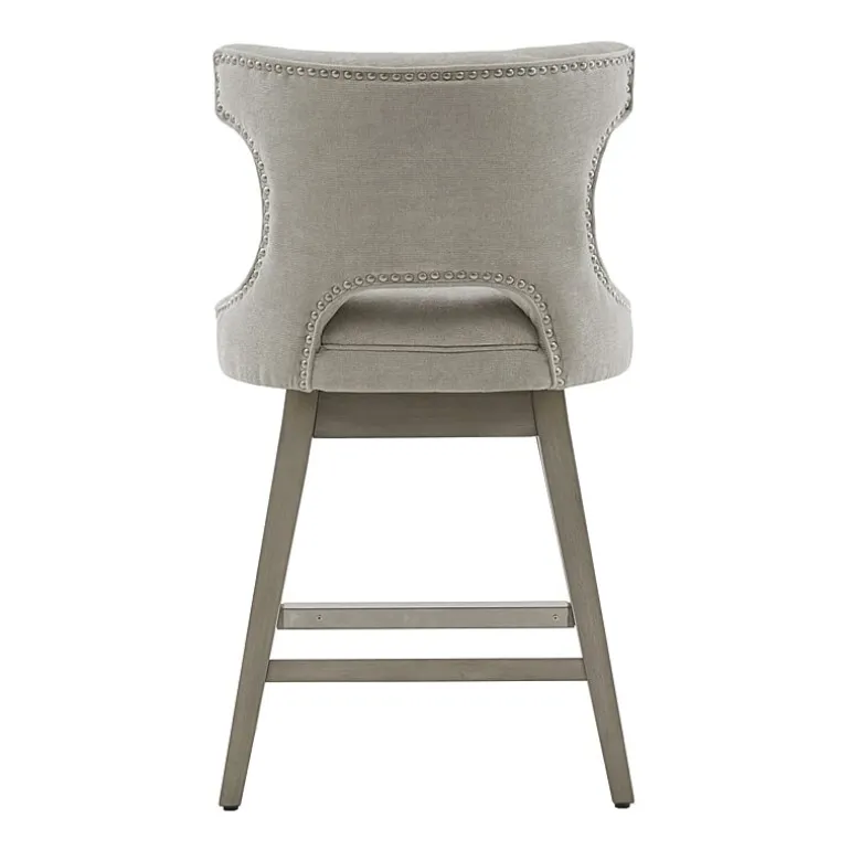 Madison Park Janet Counter Height Upholstered Swivel Bar Stool