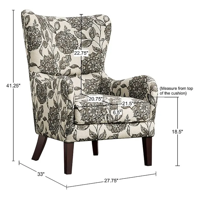 Madison Park Leda Winged-Arm Accent Chair
