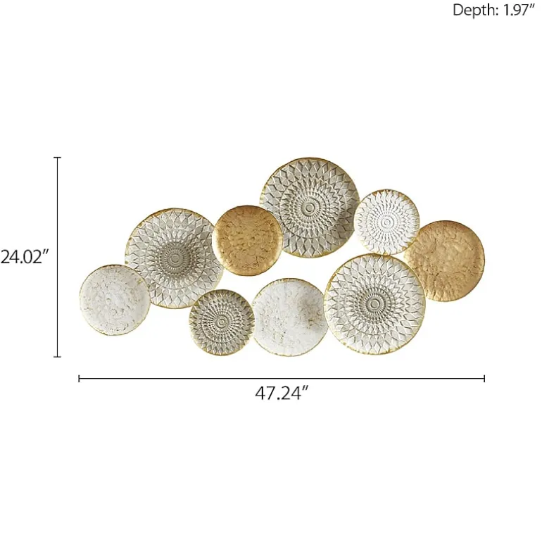 Madison Park Legion Geometric Metal Discs Wall Sculpture