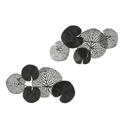 Madison Park Lenzie Lily Pad Leaves Metal 2-pc. Wall Art Set