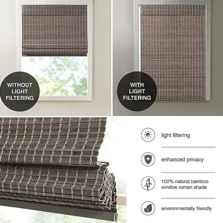 Madison Park Lyndon Cordless Light-Filtering Roman Shade