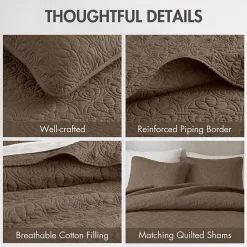 Madison Park Mansfield Antimicrobial Treated Reversible Quilt Set