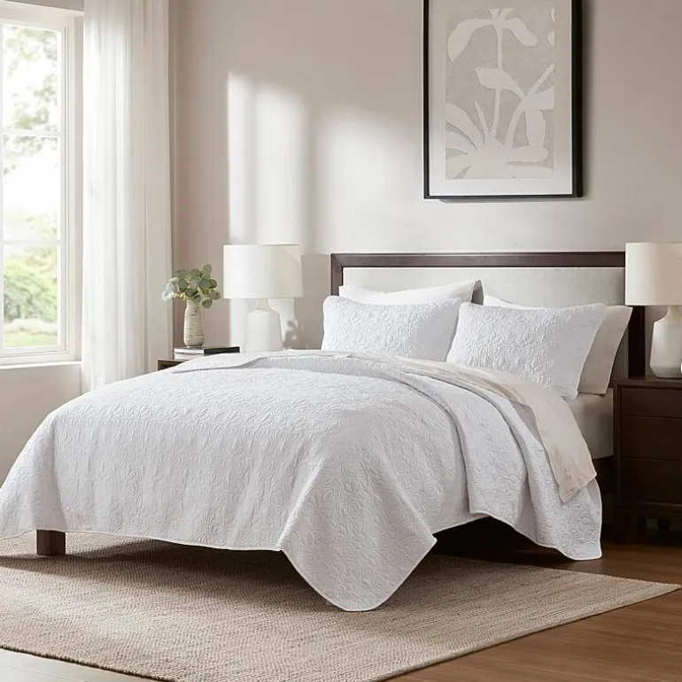 Madison Park Mansfield Antimicrobial Treated Reversible Quilt Set