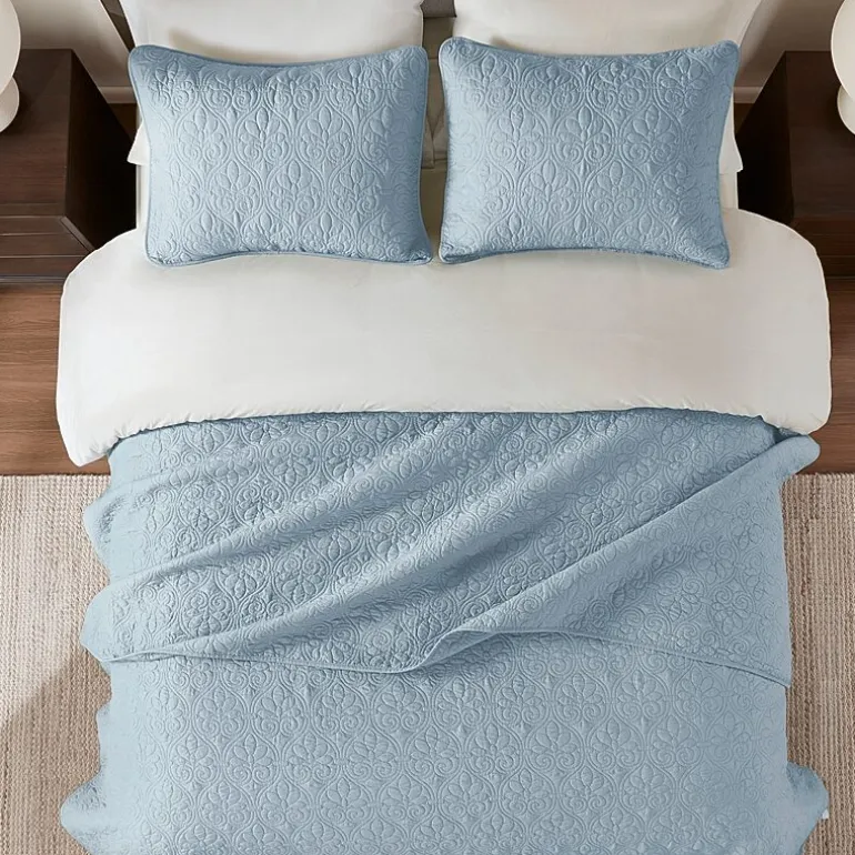 Madison Park Mansfield Antimicrobial Treated Reversible Quilt Set