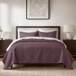 Madison Park Mansfield Antimicrobial Treated Reversible Quilt Set