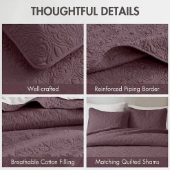 Madison Park Mansfield Antimicrobial Treated Reversible Quilt Set
