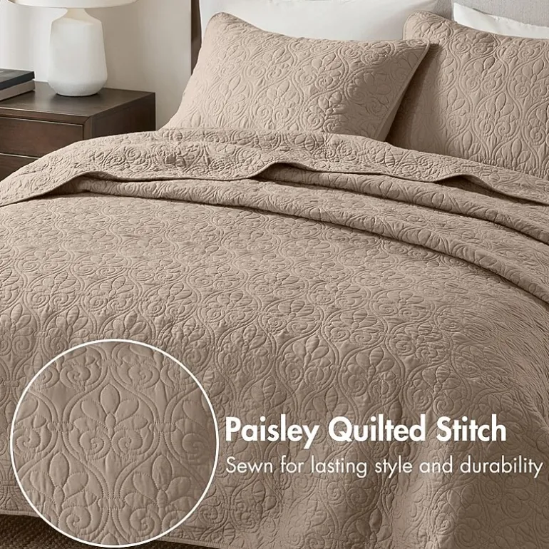 Madison Park Mansfield Antimicrobial Treated Reversible Quilt Set