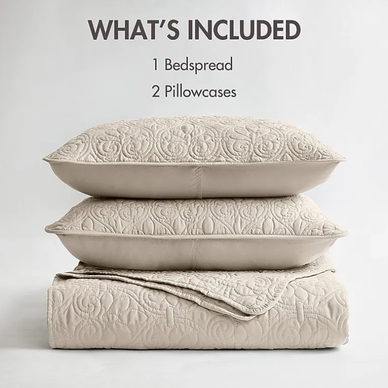 Madison Park Mansfield Oversized Antimicrobial Treated 3pc Bedspread Set