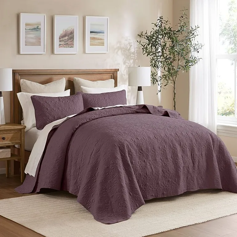 Madison Park Mansfield Oversized Antimicrobial Treated 3pc Bedspread Set